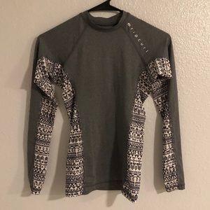 Rip curl grey tribal rash guard
